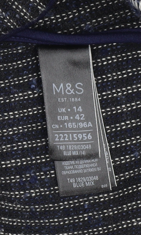Womens UK Size 14 Marks and Spencer Blue Cardigan Jumper