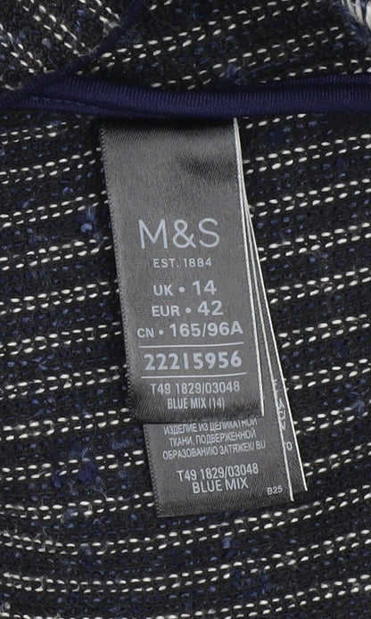 Womens UK Size 14 Marks and Spencer Blue Cardigan Jumper
