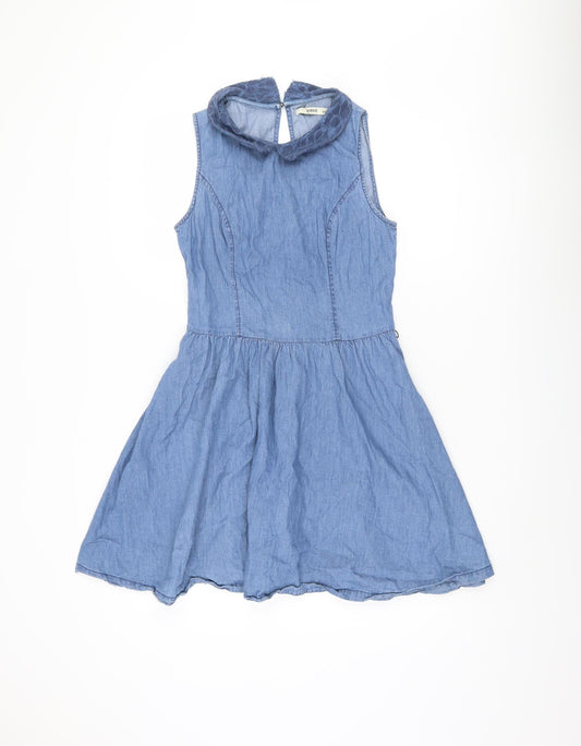 Oasis Women's Blue A-Line Collared Dress Size 10