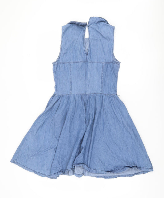 Oasis Women's Blue A-Line Collared Dress Size 10