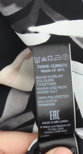 Womens UK Size 16 Marks and Spencer Black  Blouse