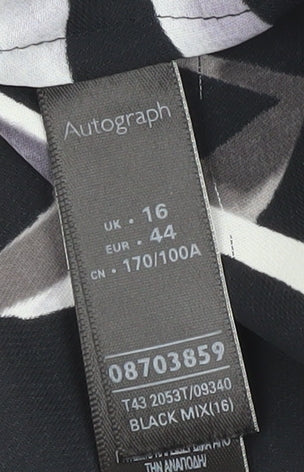 Womens UK Size 16 Marks and Spencer Black  Blouse