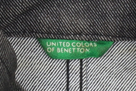 Womens UK Size XS United Colors of Benetton Grey Basic Jacket