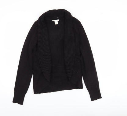 H&M Women’s Black Cardigan XS Cowl Neck Knit
