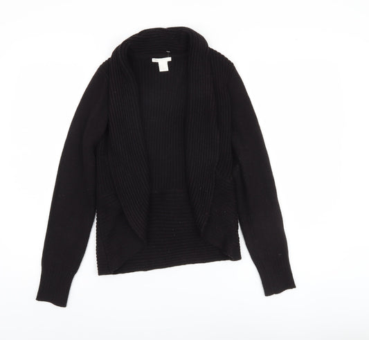 H&M Women’s Black Cardigan XS Cowl Neck Knit