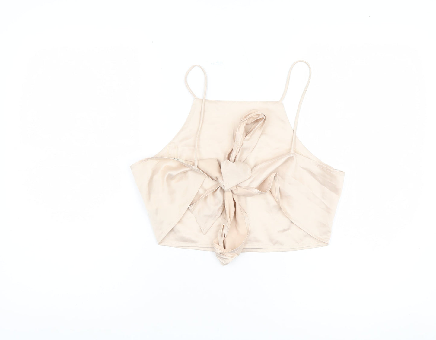 Glamorous Beige Halter Camisole Tank Top - UK 10