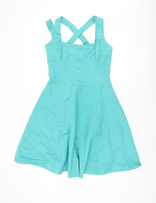 Reiss Women's Green Fit & Flare Dress Size 10
