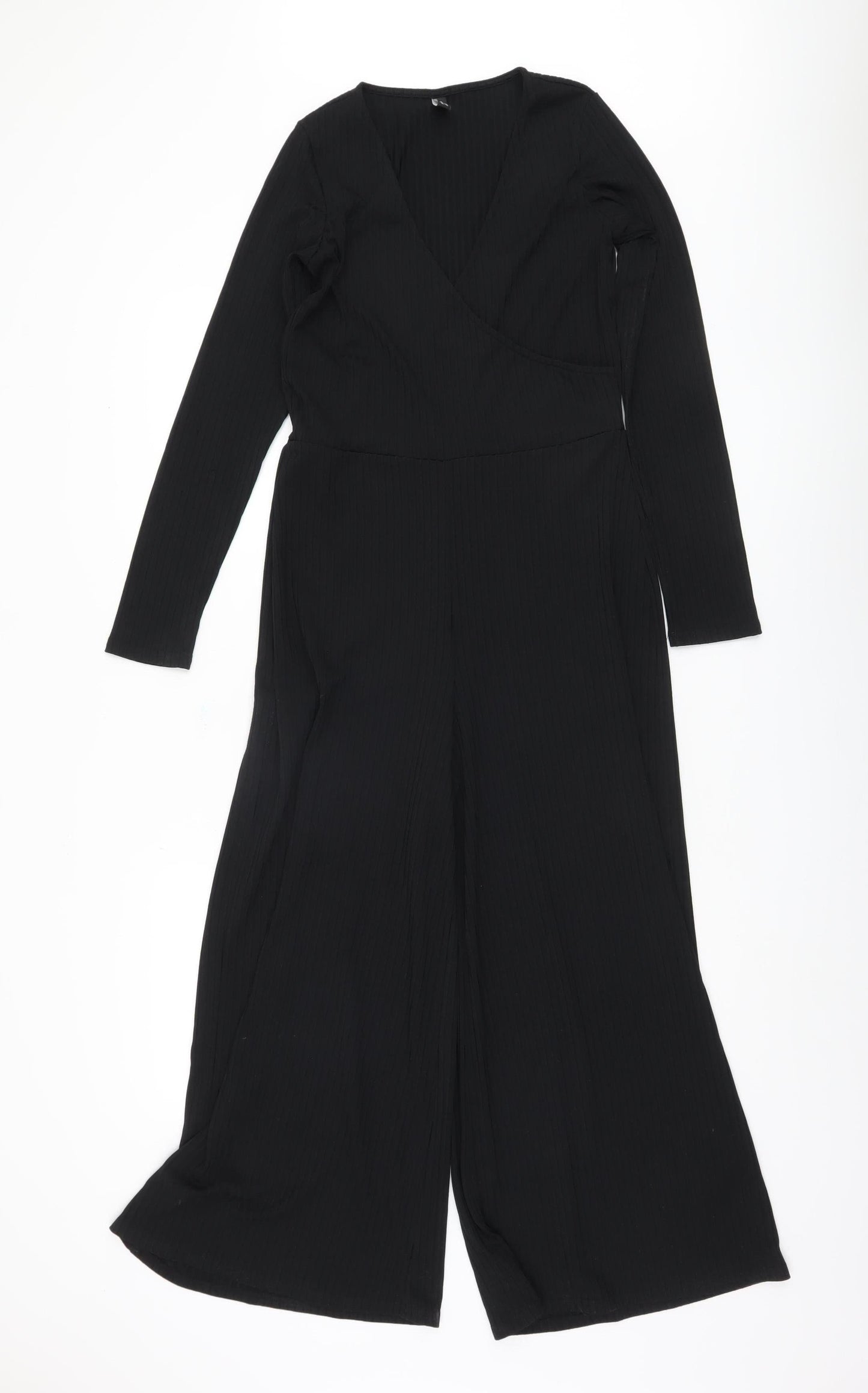 Nobody's Child Women's Black Wide-Leg Jumpsuit Size 10