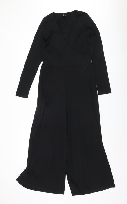 Nobody's Child Women's Black Wide-Leg Jumpsuit Size 10
