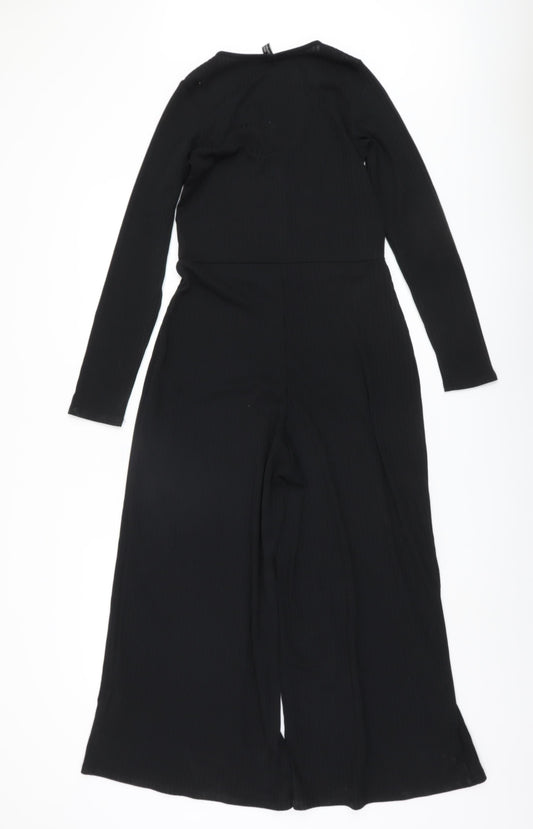 Nobody's Child Women's Black Wide-Leg Jumpsuit Size 10