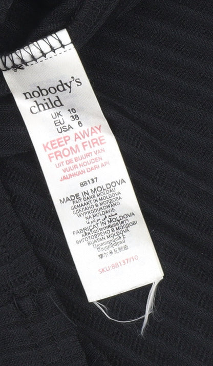 Nobody's Child Women's Black Wide-Leg Jumpsuit Size 10