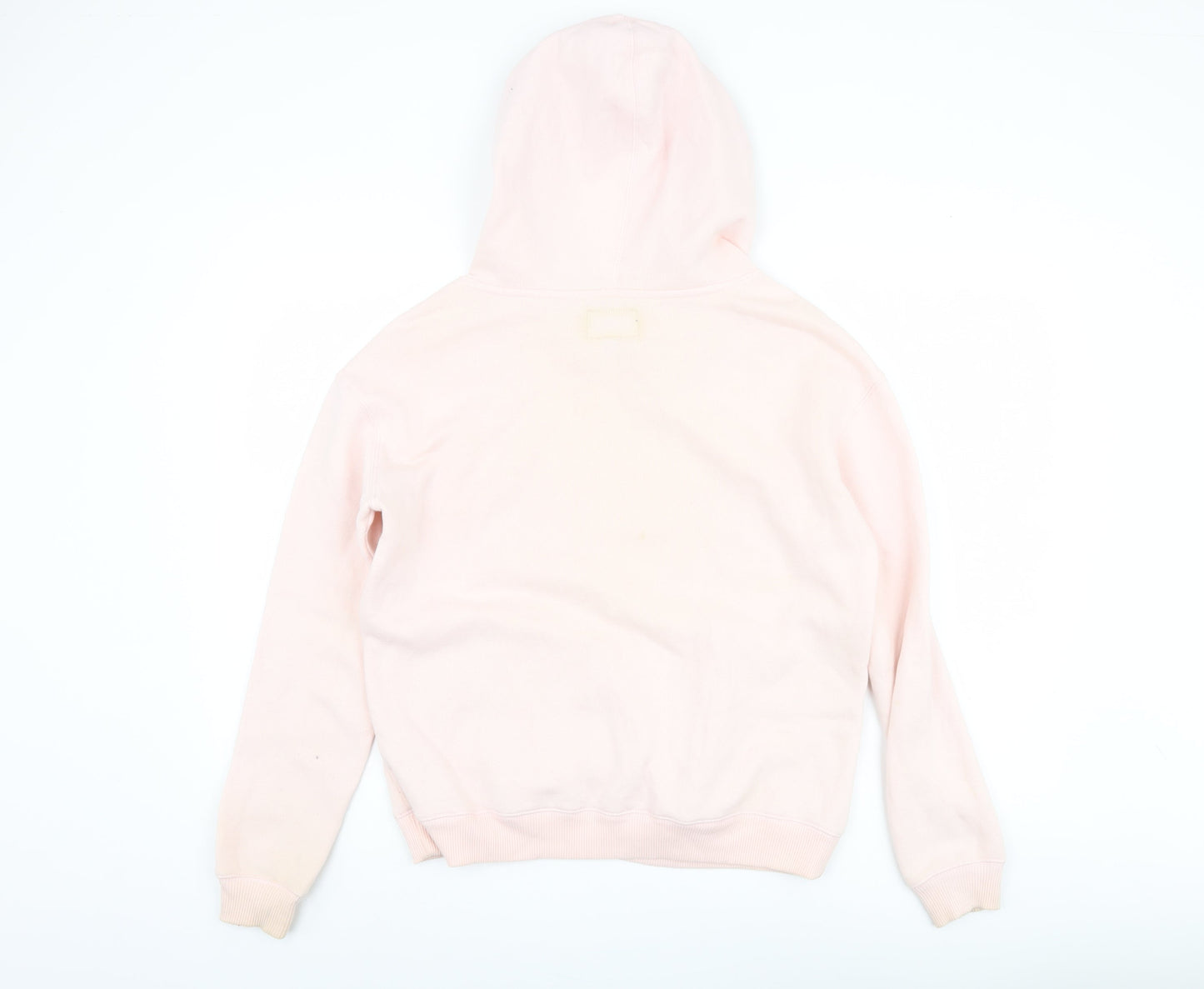 American Eagle Women's Pink Hooded Graphic Pullover M