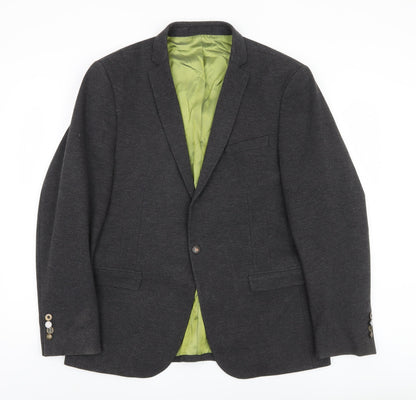 Remus Uomo Men's Grey Blazer, 42, Formal Jacket