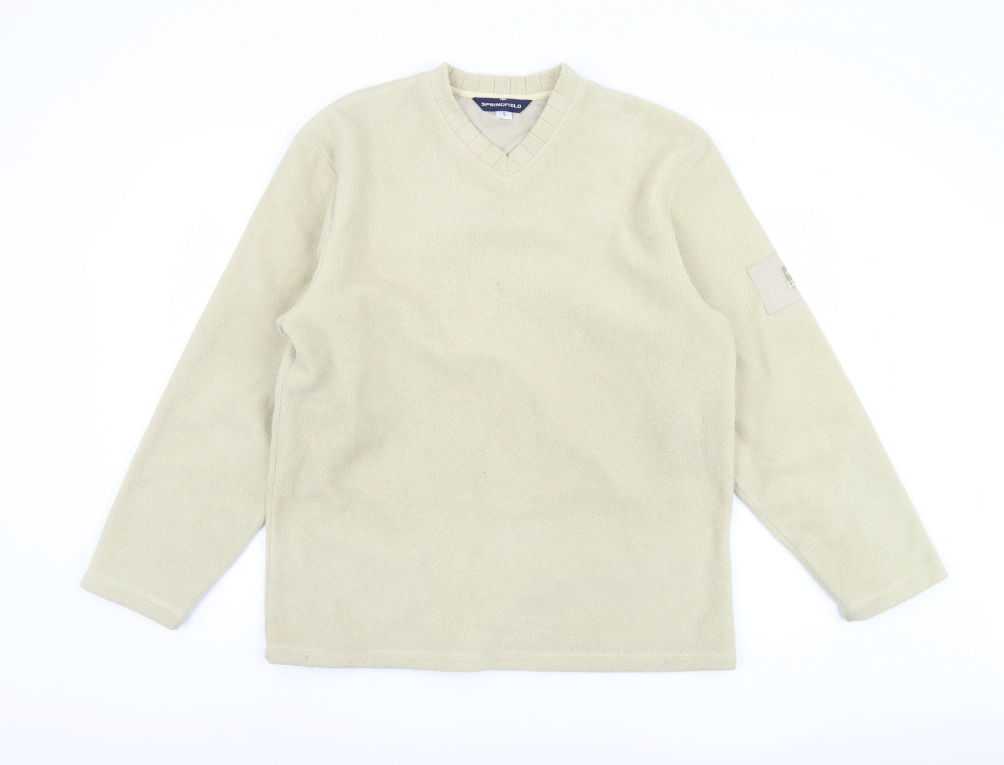 Mens UK Size S Springfield Beige Pullover Sweatshirt