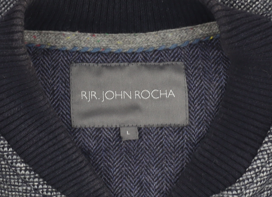 Mens UK Size L RJR John Rocha Blue Bomber Jacket