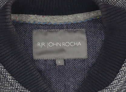 Mens UK Size L RJR John Rocha Blue Bomber Jacket
