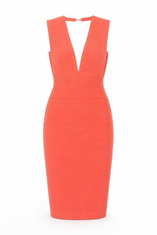 ASOS Women's Red Bodycon Dress XS V-Neck Party