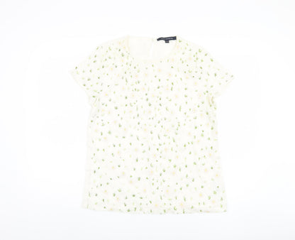 Womens UK Size 14 French Connection Ivory Basic Blouse