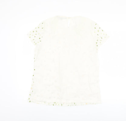 Womens UK Size 14 French Connection Ivory Basic Blouse
