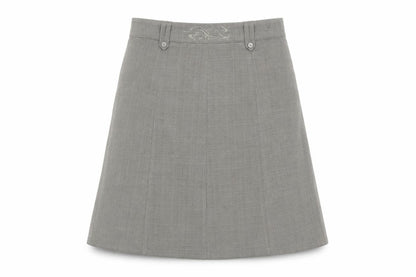 Brandtex Women Beige A-Line Skirt Size 12 Polyester