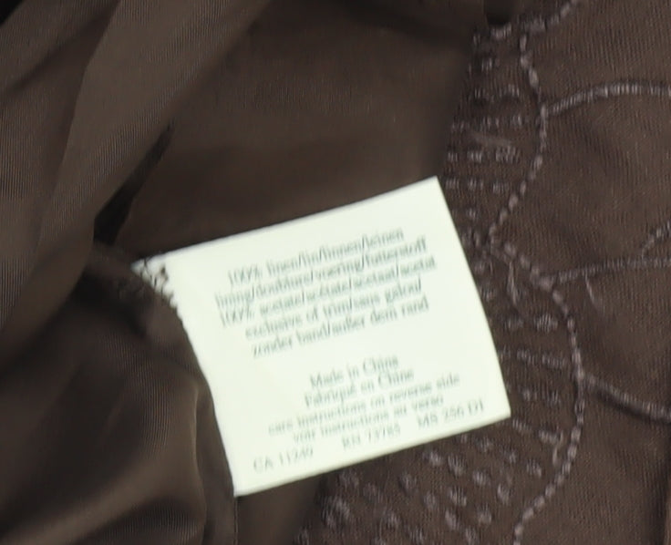 Laura Ashley Women's Brown Floral Midi Skirt, Size 16