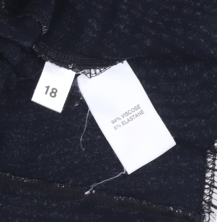 Kenar Women's Flare Skirt, Geometric Black & White, Size 18