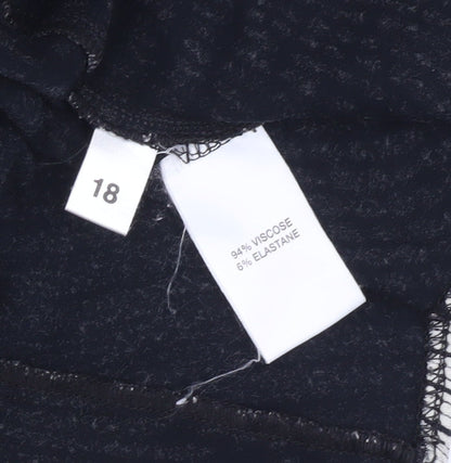 Kenar Women's Flare Skirt, Geometric Black & White, Size 18