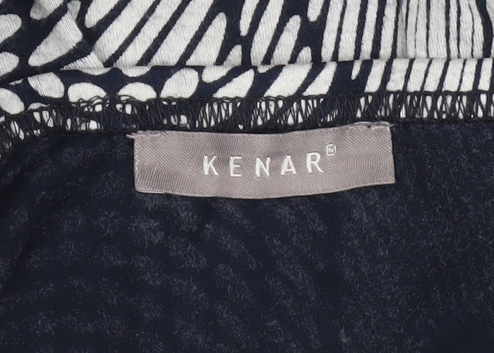 Kenar Women's Flare Skirt, Geometric Black & White, Size 18