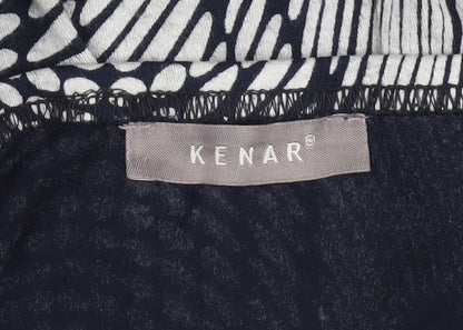 Kenar Women's Flare Skirt, Geometric Black & White, Size 18