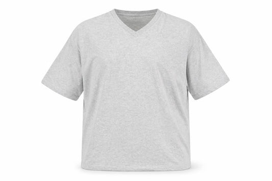 Zantos Men's Grey V-Neck T-Shirt, Size L, Cotton