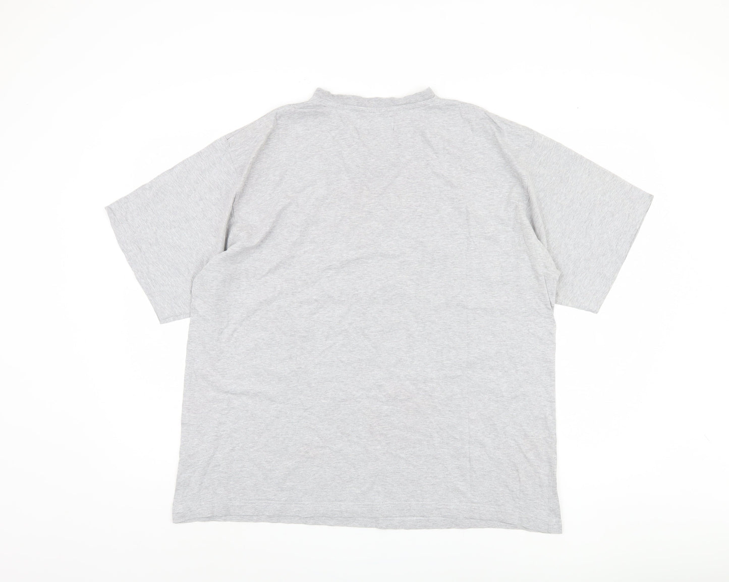 Zantos Men's Grey V-Neck T-Shirt, Size L, Cotton