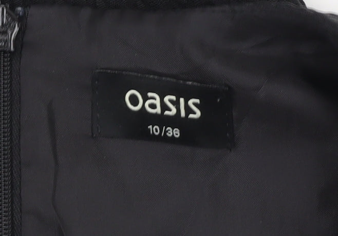 Oasis Black Sheath Dress, Women Size 10 Formal Style