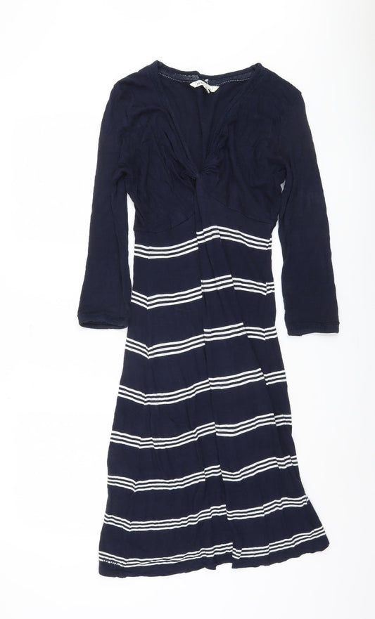Fat Face Women's Blue Striped Dress Size 12