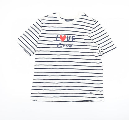 Womens UK Size 12 Crew Clothing Company White Basic T-Shirt