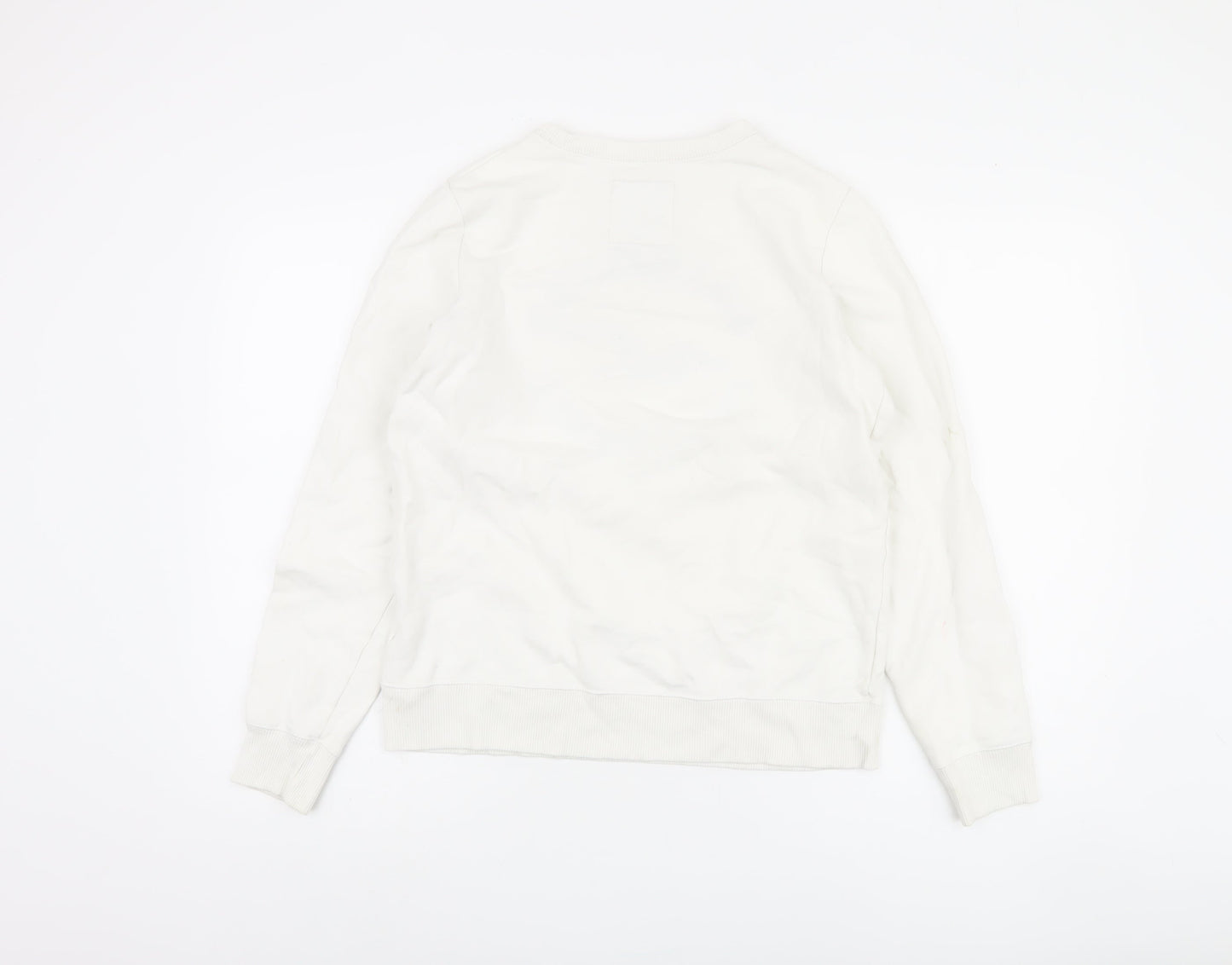 Hollister Women's White Pullover Sweatshirt S