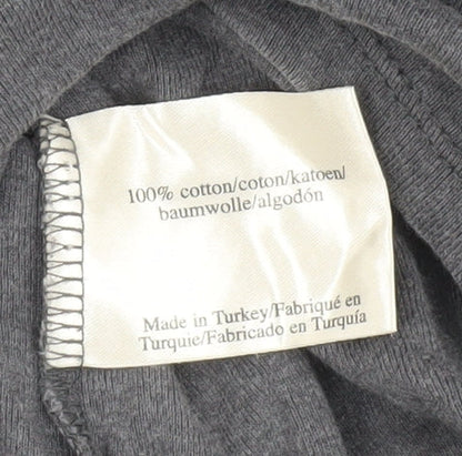 Laura Ashley Womens Grey V-Neck T-Shirt Size 12