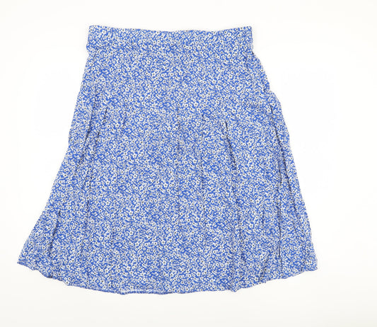 Bonmarché Women's Blue Floral Viscose Skirt