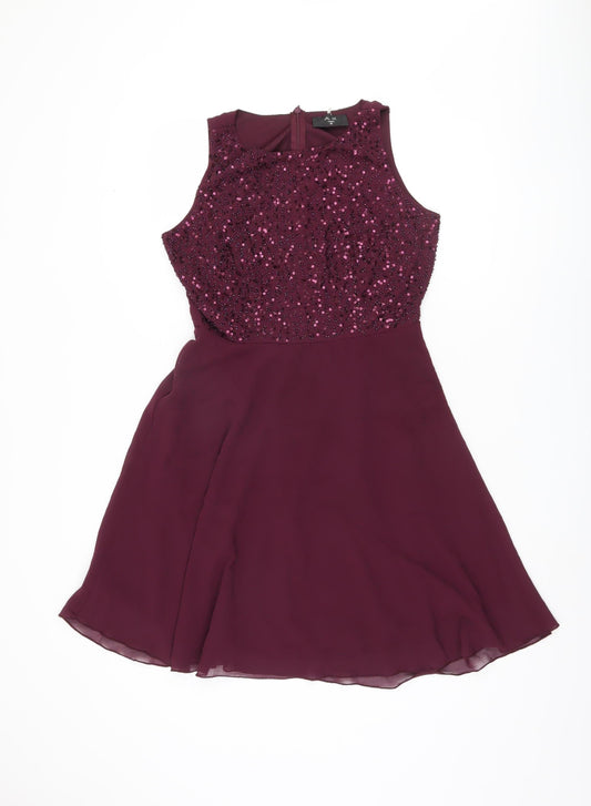 AX Paris Women’s Purple Sequin Dress, Size 10