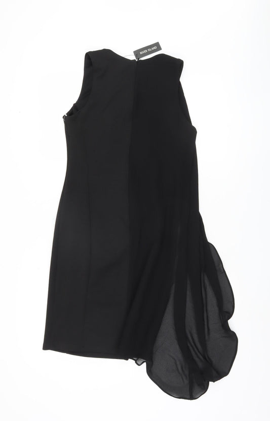 River Island Women's Black Shift Dress Size 6
