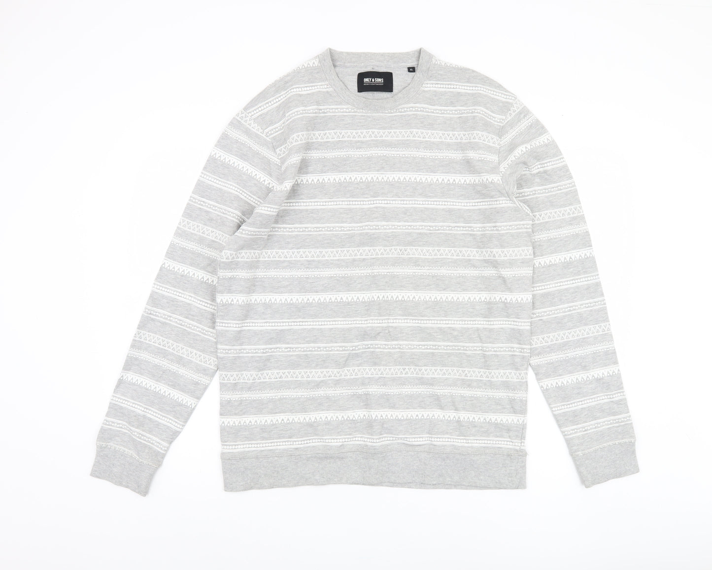 Mens UK Size XL ONLY & SONS Grey Pullover Sweatshirt