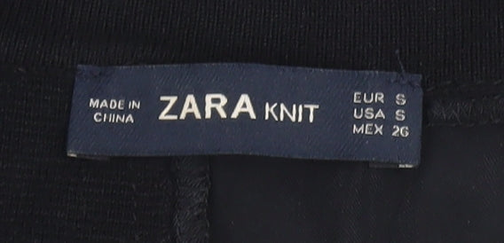 Womens UK Size S Zara Black Basic Tank