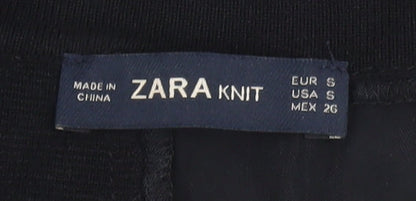 Womens UK Size S Zara Black Basic Tank