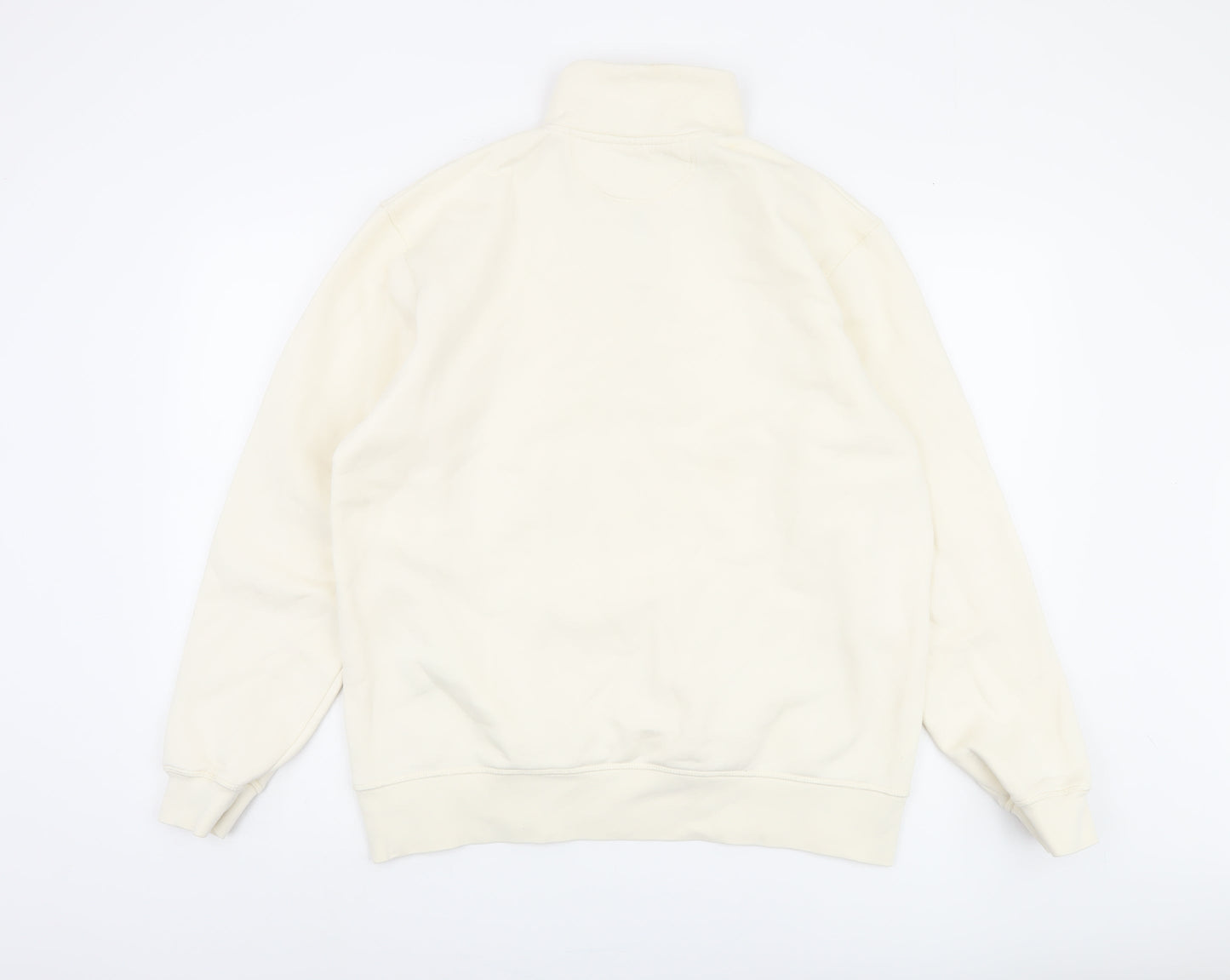 Zara Men's Ivory Pullover Sweatshirt L