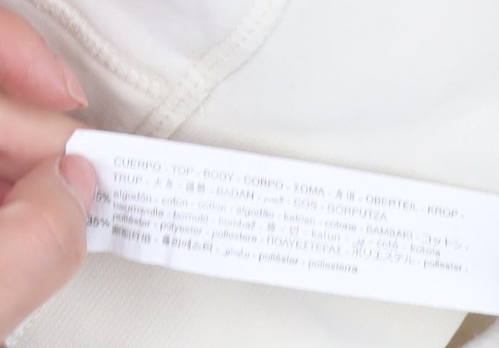 Zara Men's Ivory Pullover Sweatshirt L