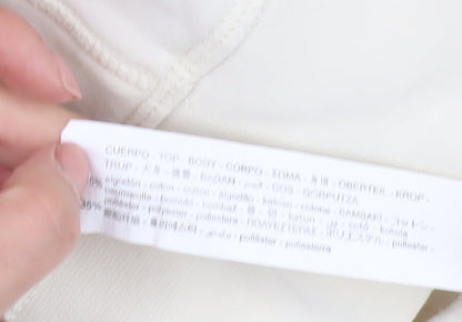 Zara Men's Ivory Pullover Sweatshirt L