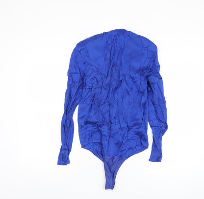 Zara Women's Blue Long Sleeve Bodysuit XS