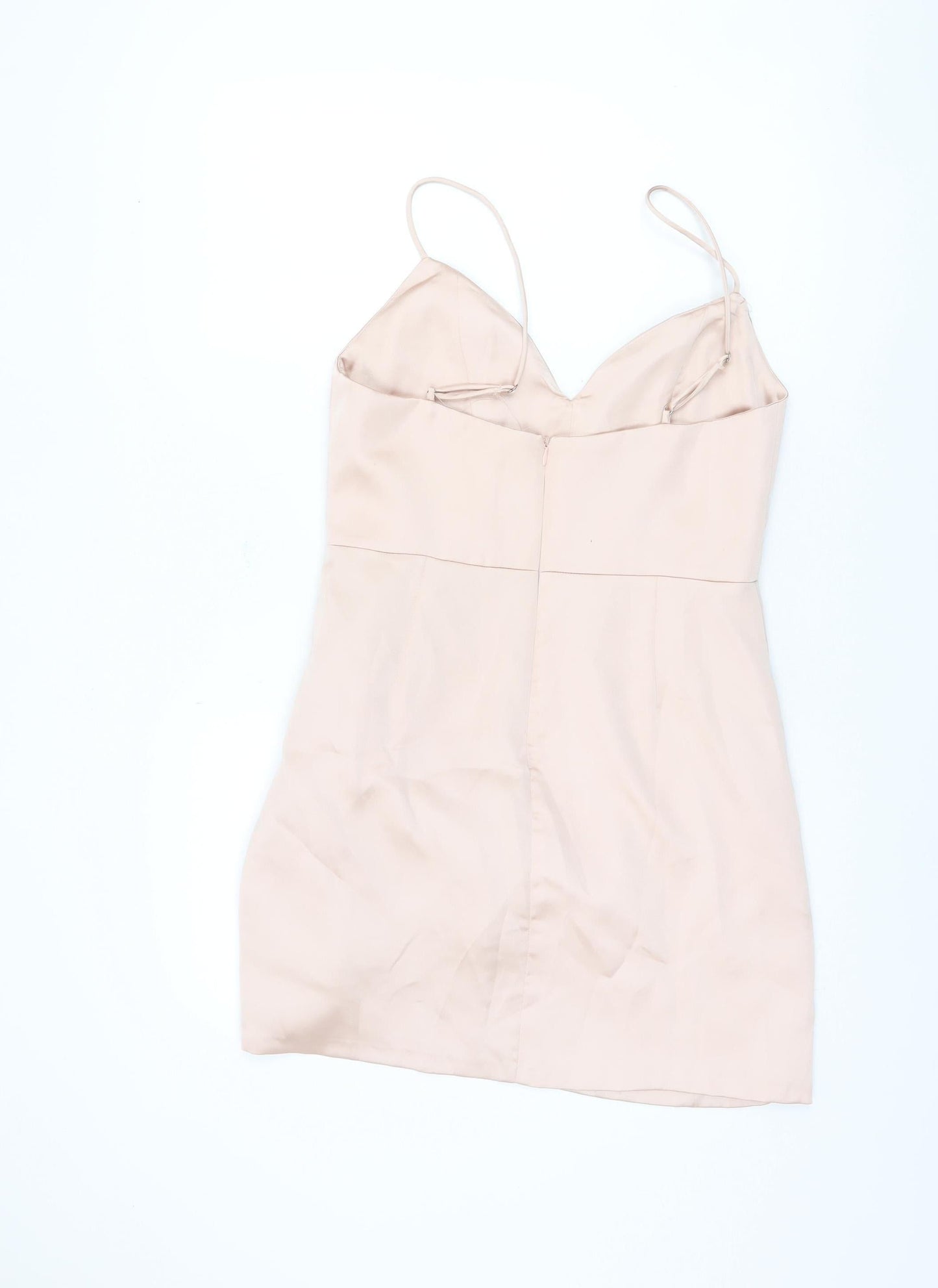 Zara Women's Beige Short Slip Dress - Size 12