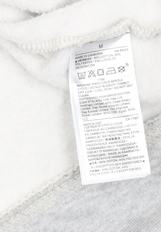 Gap Unisex Grey Full Zip Hoodie Medium