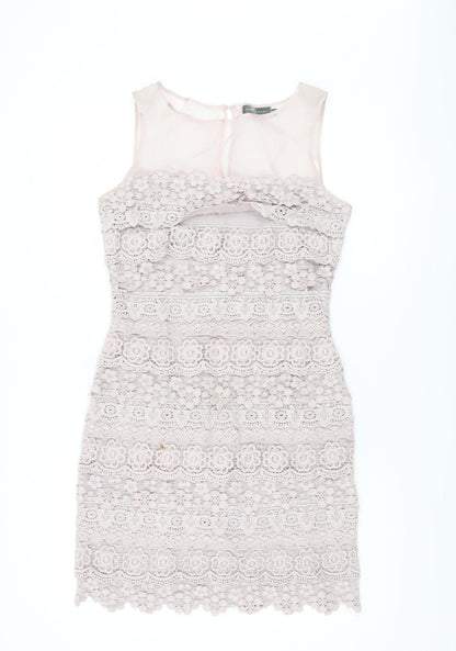 Mint Velvet Women's Ivory Sheath Dress Size 12