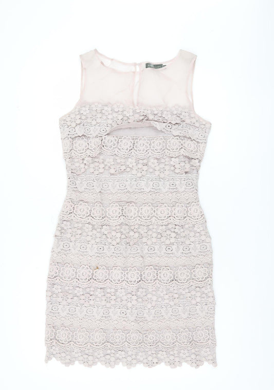 Mint Velvet Women's Ivory Sheath Dress Size 12